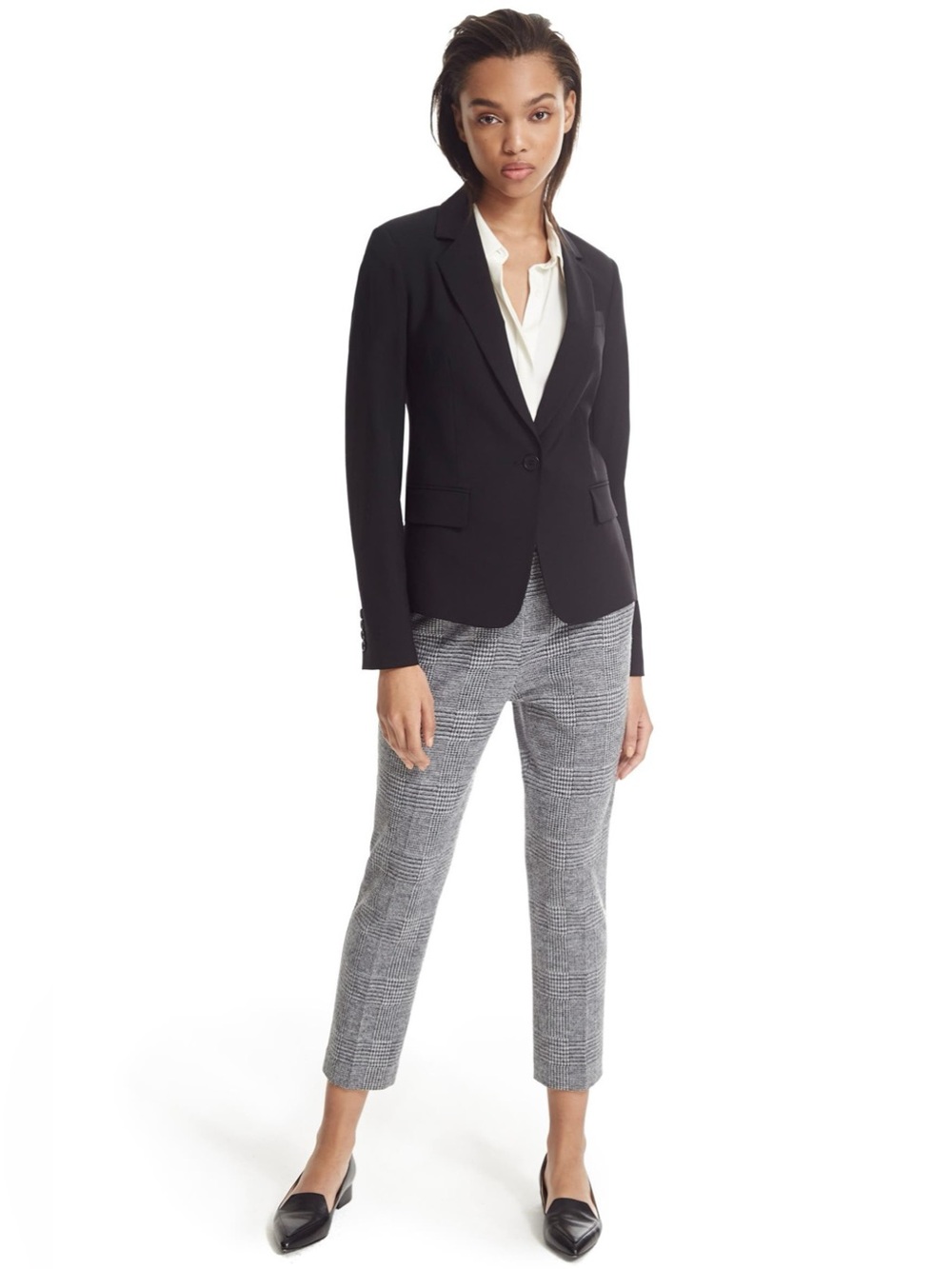 Theory Gabe Stretch Wool Blazer Size 0 XS Black Office Classic